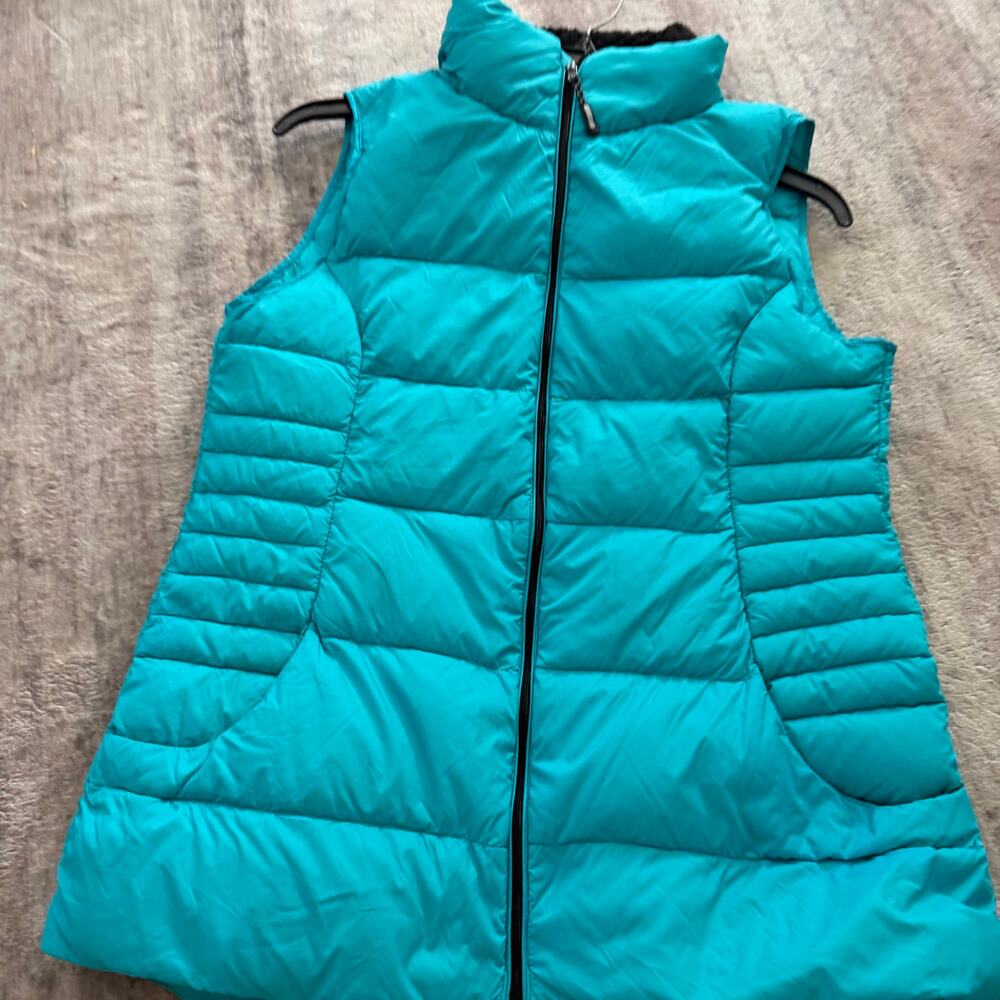 Calvin Klein aqua zip up puffer vest tennis activewear - Picture 2 of 12